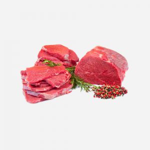 huge red meat chunk and steak isolated over white background huge red meat chunk and steak isolated over white background